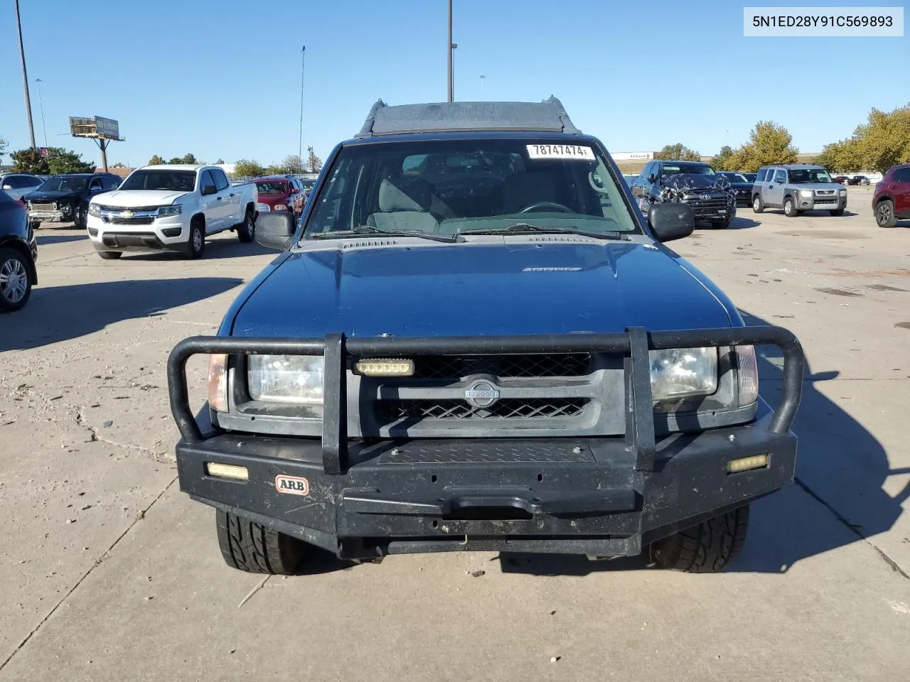 2001 Nissan Xterra Xe VIN: 5N1ED28Y91C569893 Lot: 78747474