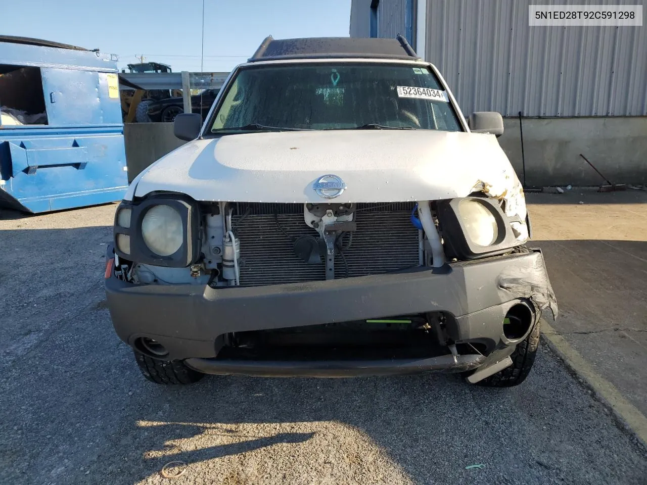 2002 Nissan Xterra Xe VIN: 5N1ED28T92C591298 Lot: 52364034