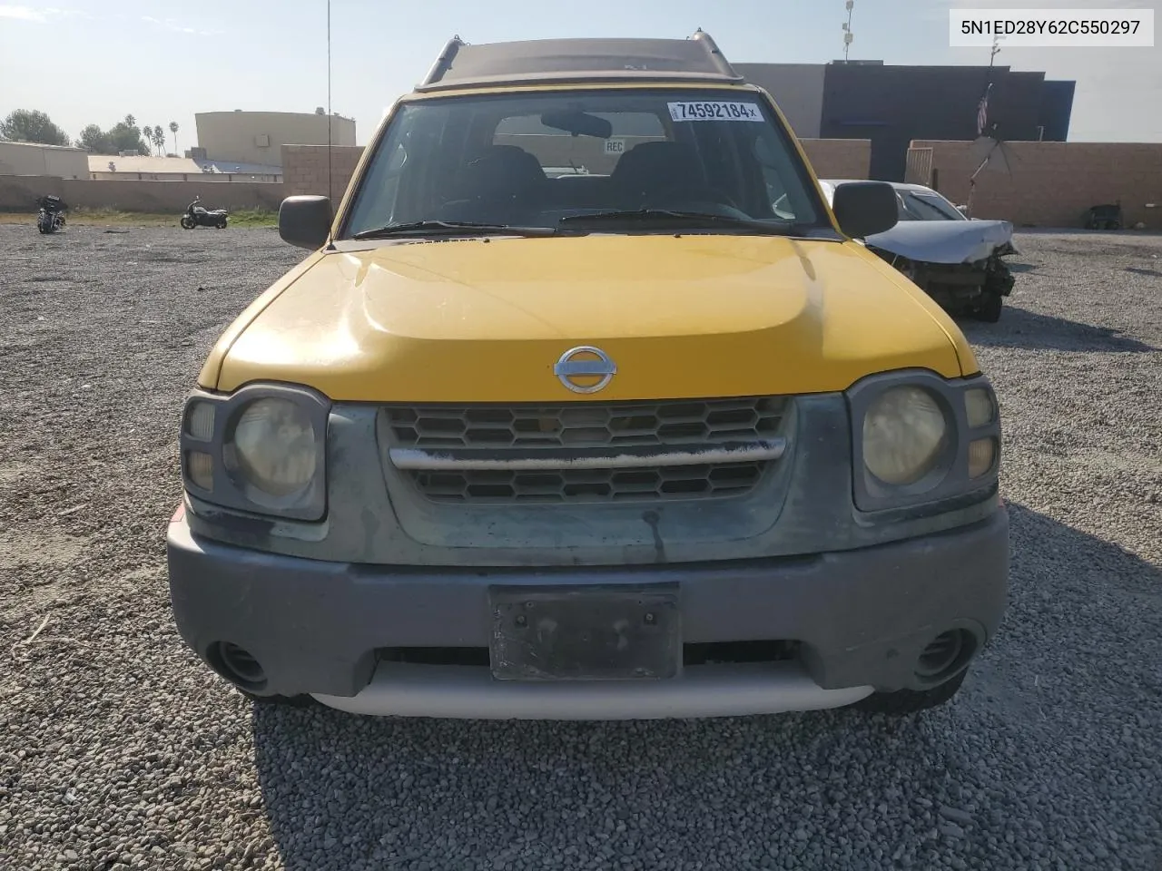 2002 Nissan Xterra Xe VIN: 5N1ED28Y62C550297 Lot: 74592184