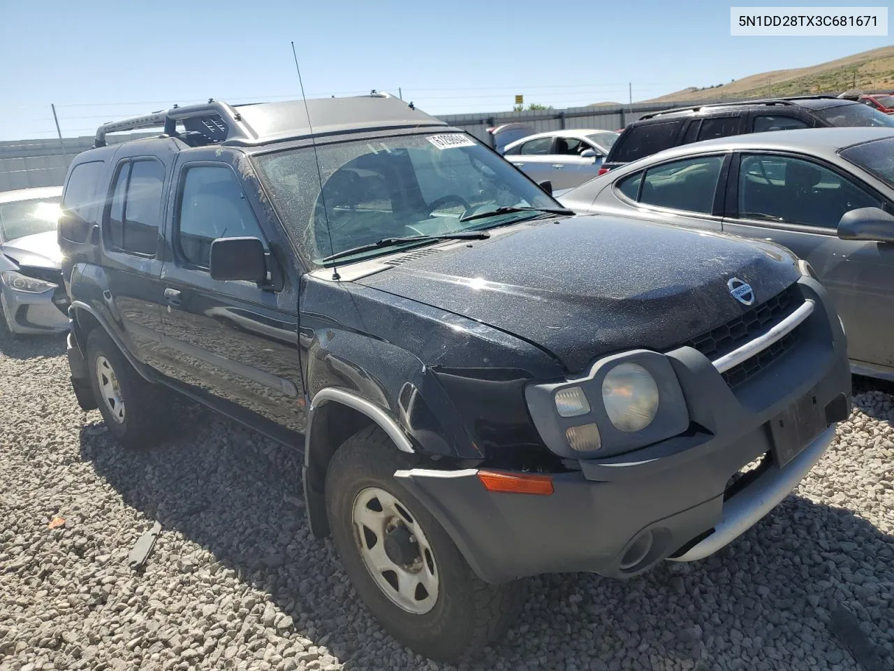 2003 Nissan Xterra Xe VIN: 5N1DD28TX3C681671 Lot: 61298944