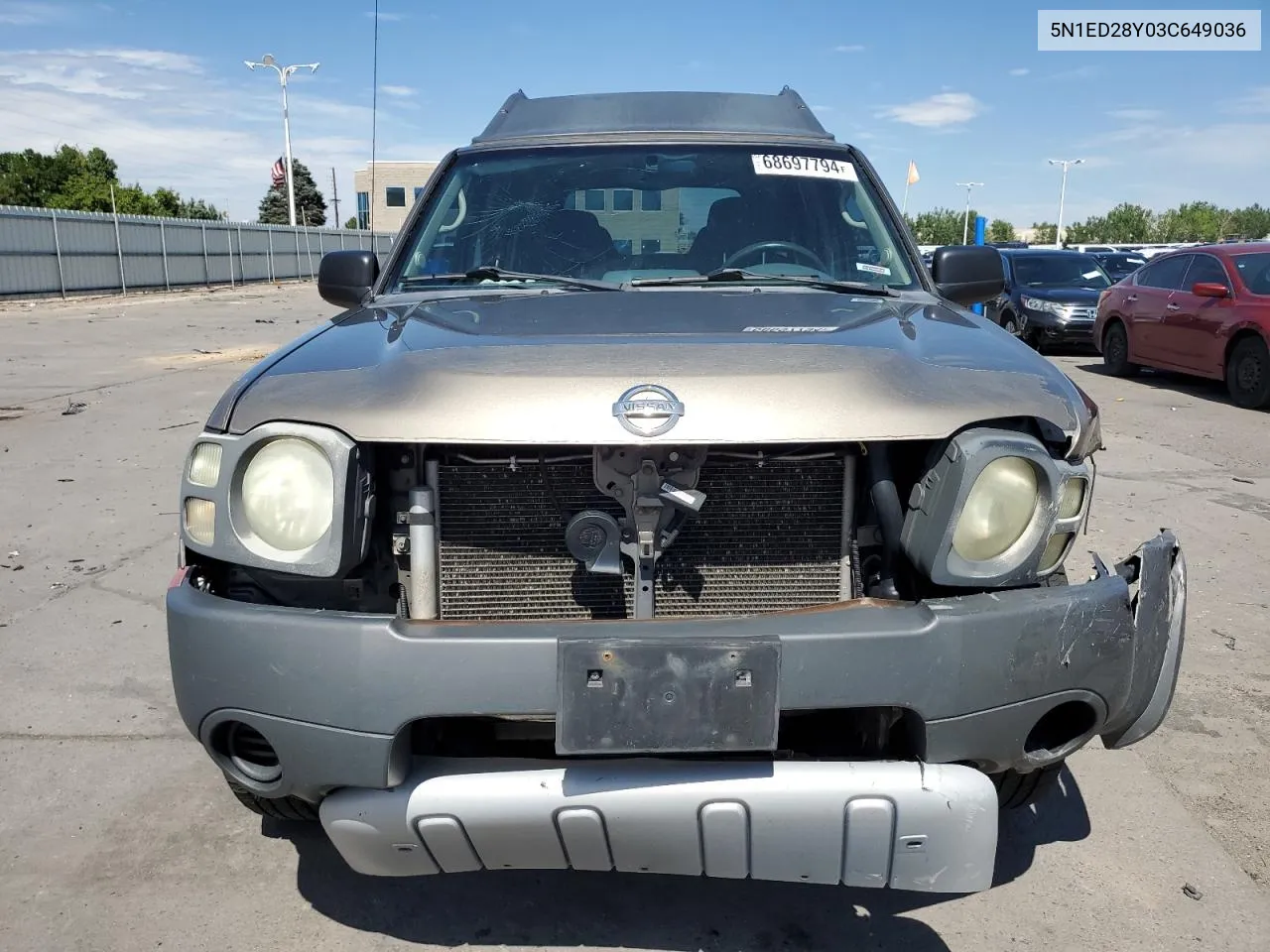 2003 Nissan Xterra Xe VIN: 5N1ED28Y03C649036 Lot: 68697794