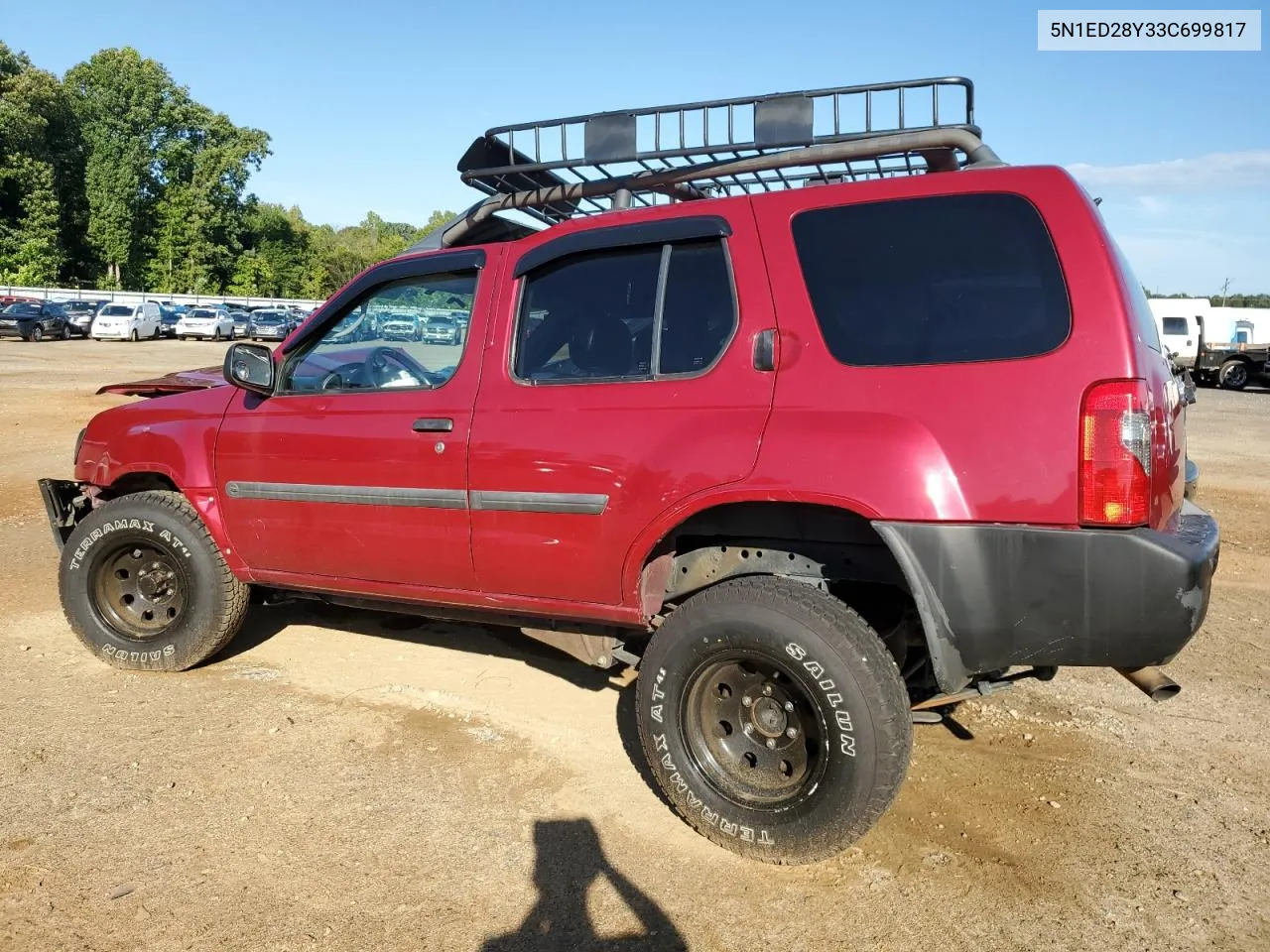 2003 Nissan Xterra Xe VIN: 5N1ED28Y33C699817 Lot: 69823254