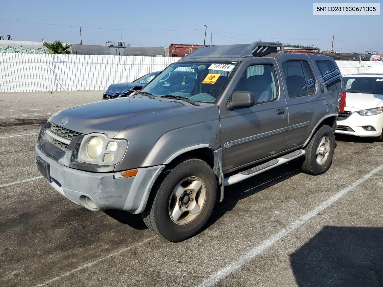 2003 Nissan Xterra Xe VIN: 5N1ED28T63C671305 Lot: 71402074