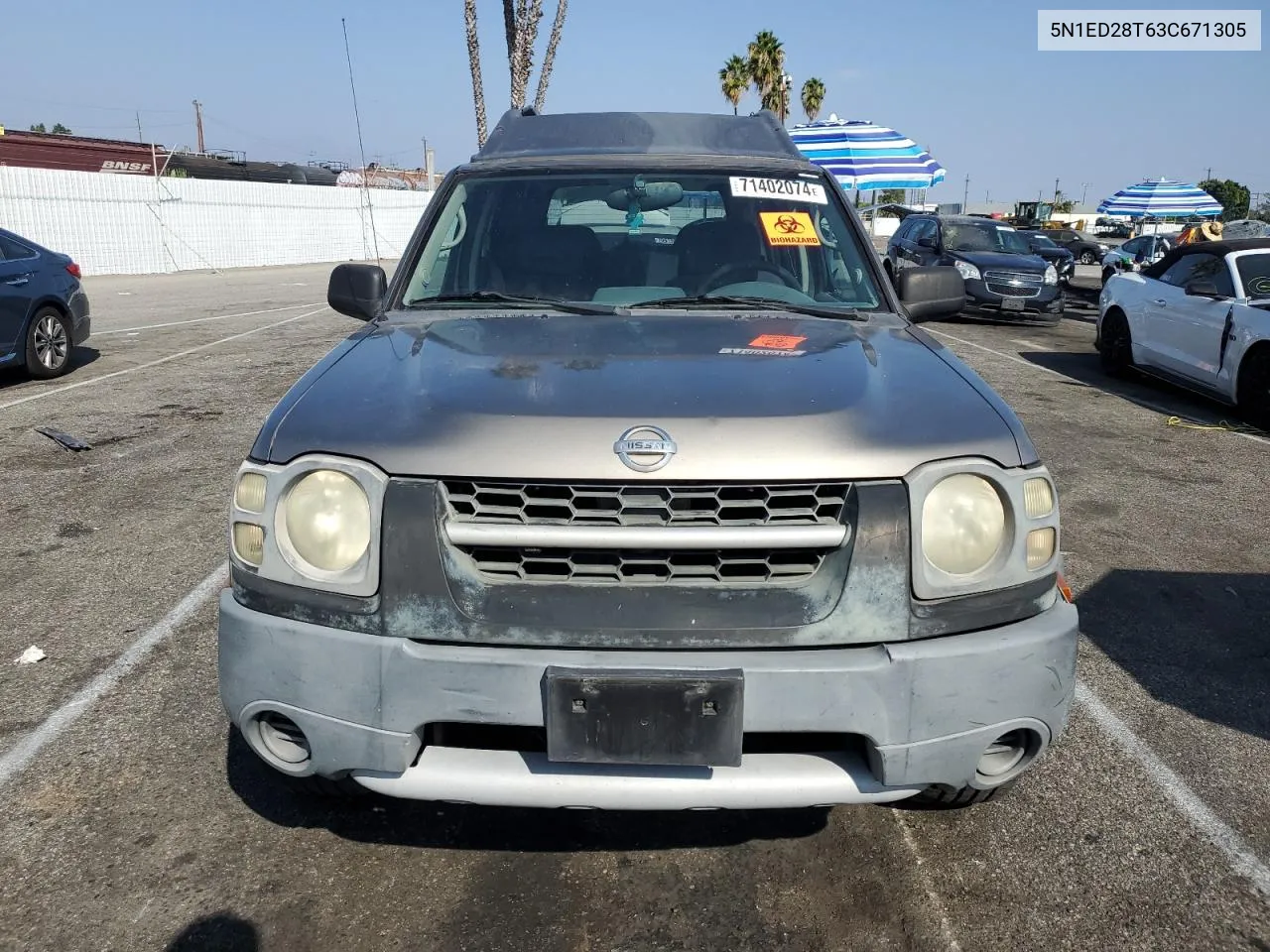 2003 Nissan Xterra Xe VIN: 5N1ED28T63C671305 Lot: 71402074