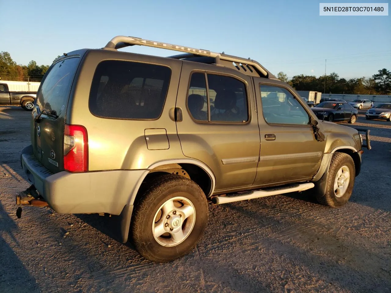 2003 Nissan Xterra Xe VIN: 5N1ED28T03C701480 Lot: 74225944