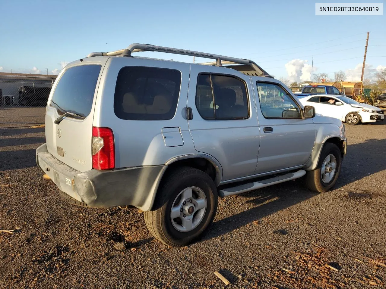 2003 Nissan Xterra Xe VIN: 5N1ED28T33C640819 Lot: 75821364