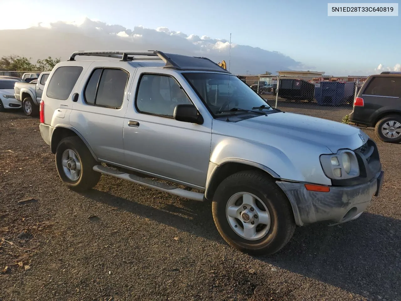 2003 Nissan Xterra Xe VIN: 5N1ED28T33C640819 Lot: 75821364