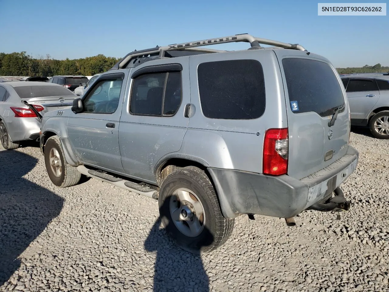 2003 Nissan Xterra Xe VIN: 5N1ED28T93C626262 Lot: 77101804