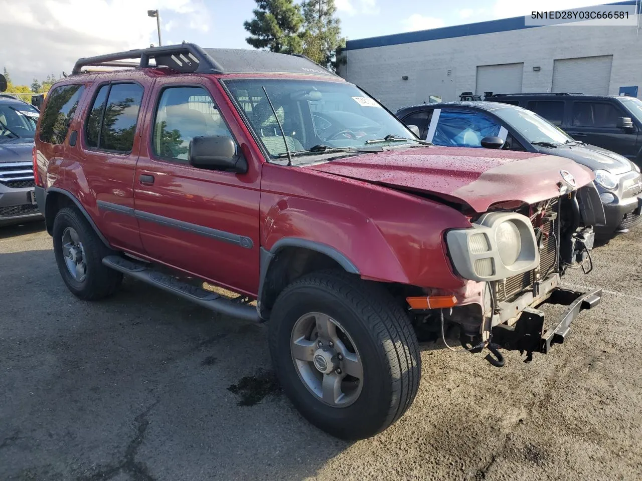 2003 Nissan Xterra Xe VIN: 5N1ED28Y03C666581 Lot: 77481534