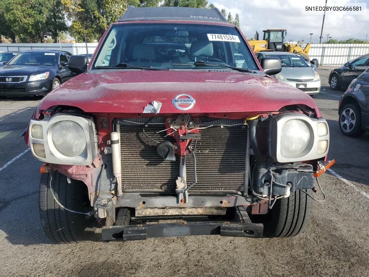 2003 Nissan Xterra Xe VIN: 5N1ED28Y03C666581 Lot: 77481534