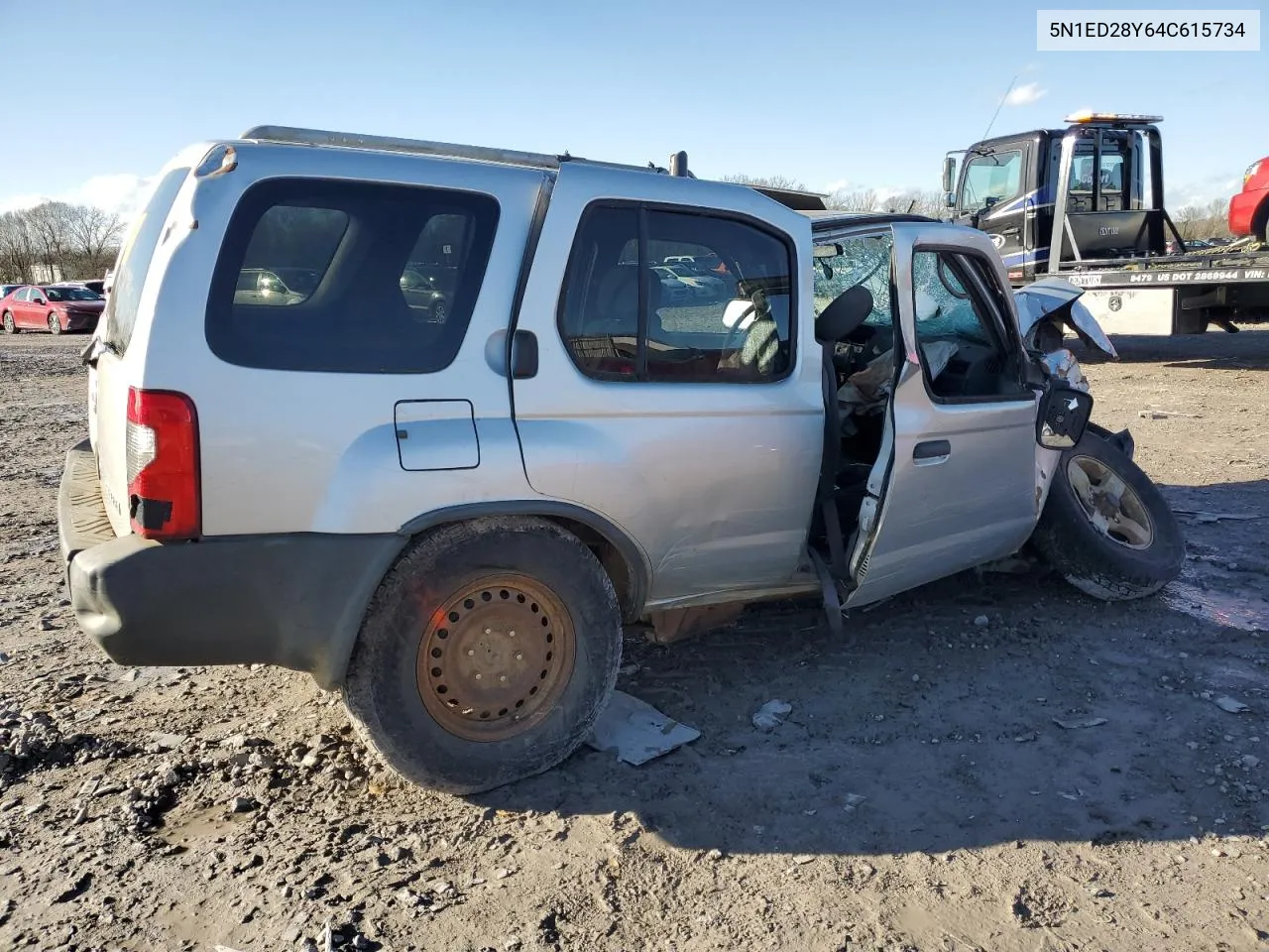 2004 Nissan Xterra Xe VIN: 5N1ED28Y64C615734 Lot: 41945183