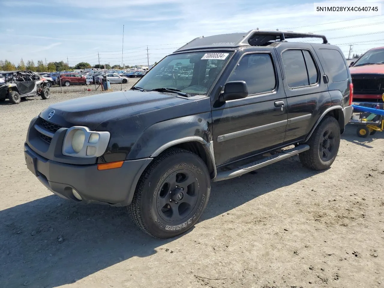 2004 Nissan Xterra Se VIN: 5N1MD28YX4C640745 Lot: 70800534