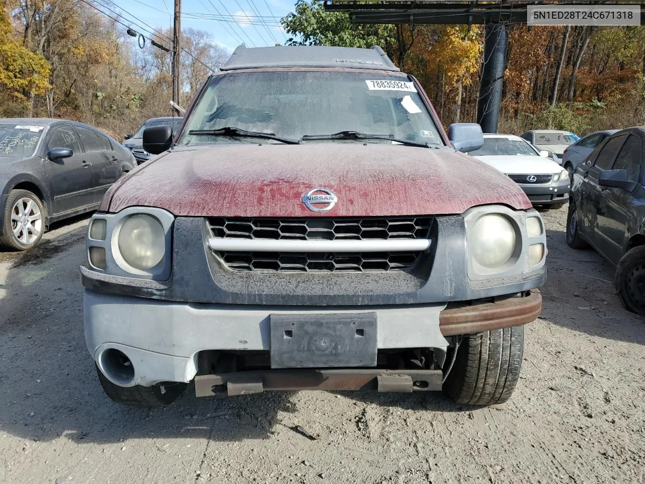 2004 Nissan Xterra Xe VIN: 5N1ED28T24C671318 Lot: 78835924