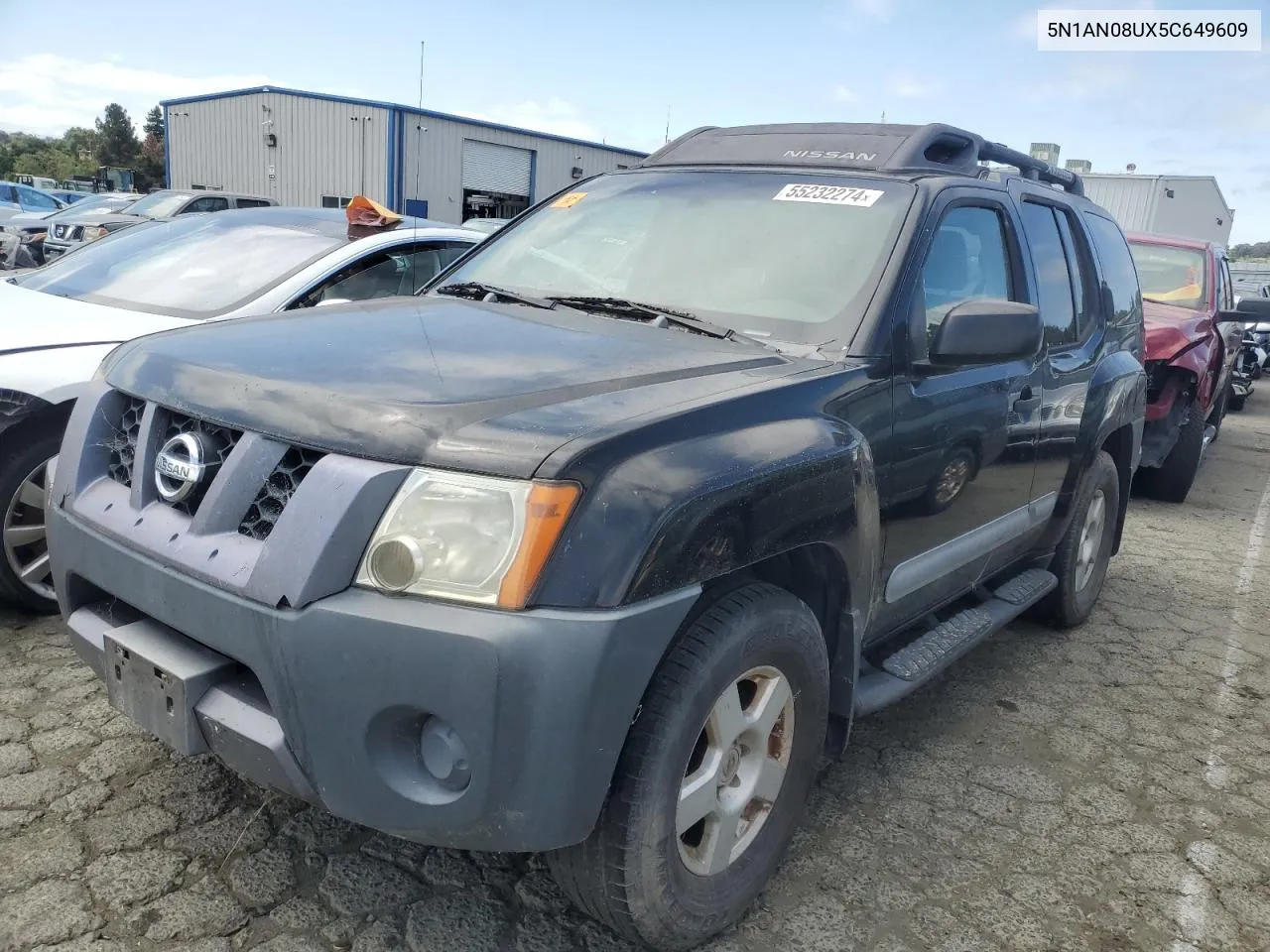 2005 Nissan Xterra Off Road VIN: 5N1AN08UX5C649609 Lot: 55232274