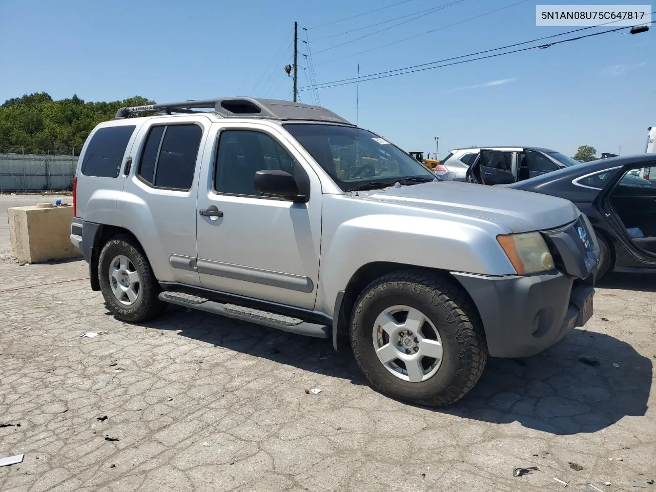 2005 Nissan Xterra Off Road VIN: 5N1AN08U75C647817 Lot: 68271714