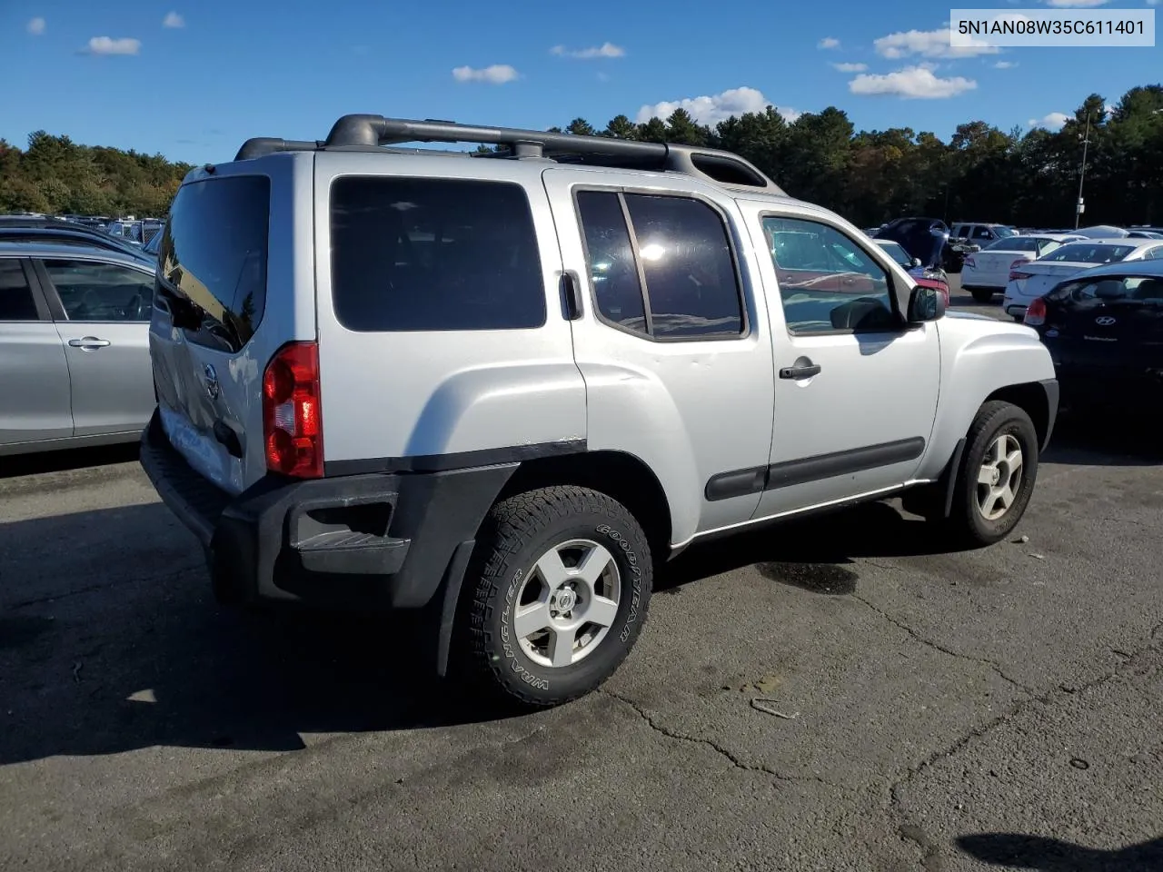 2005 Nissan Xterra Off Road VIN: 5N1AN08W35C611401 Lot: 72698004