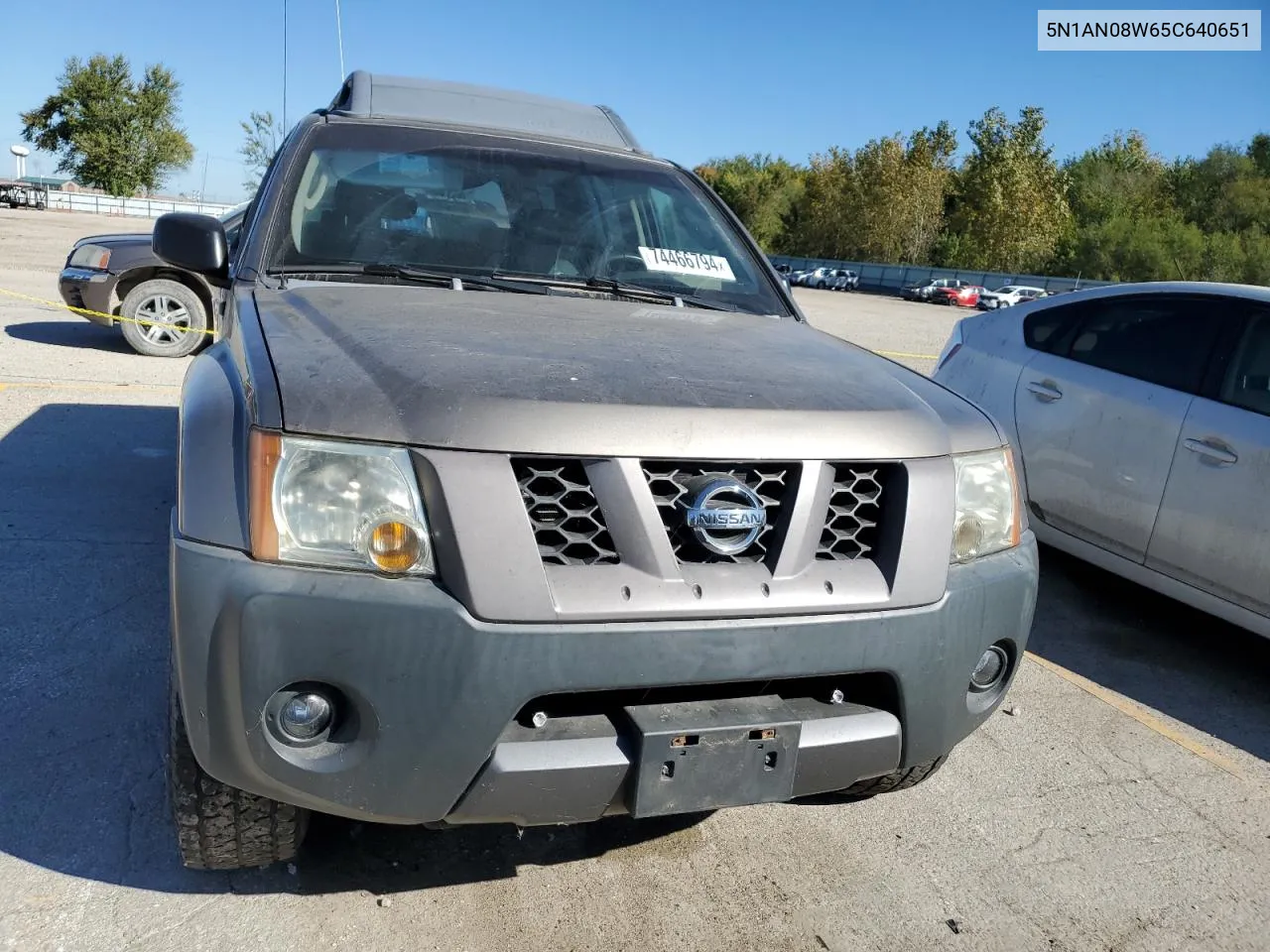 2005 Nissan Xterra Off Road VIN: 5N1AN08W65C640651 Lot: 74466794