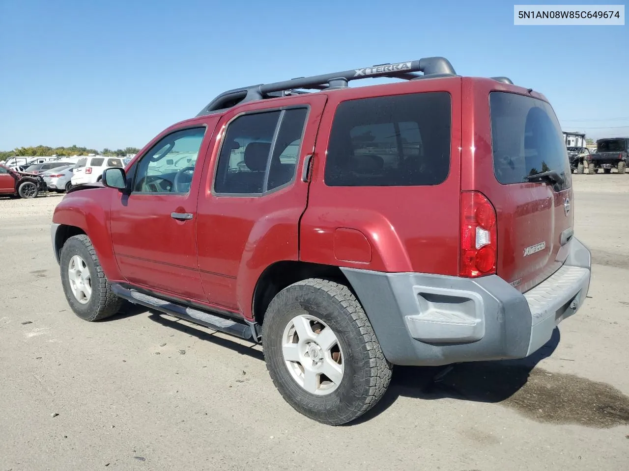 2005 Nissan Xterra Off Road VIN: 5N1AN08W85C649674 Lot: 75310254