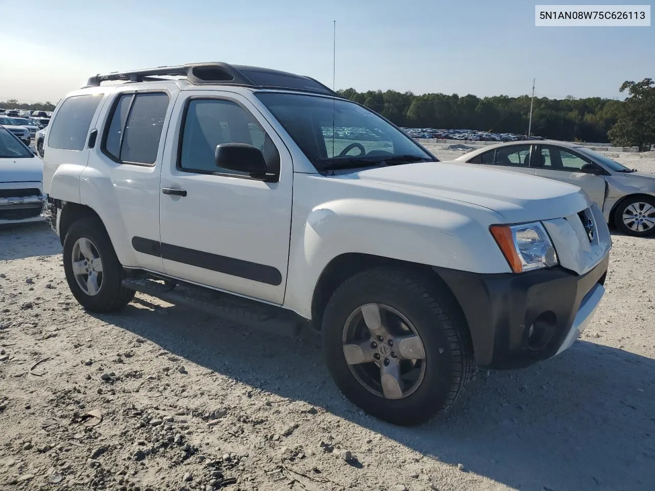 2005 Nissan Xterra Off Road VIN: 5N1AN08W75C626113 Lot: 75616814