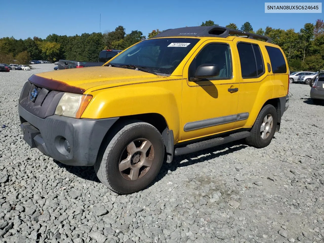 2005 Nissan Xterra Off Road VIN: 5N1AN08UX5C624645 Lot: 75773344