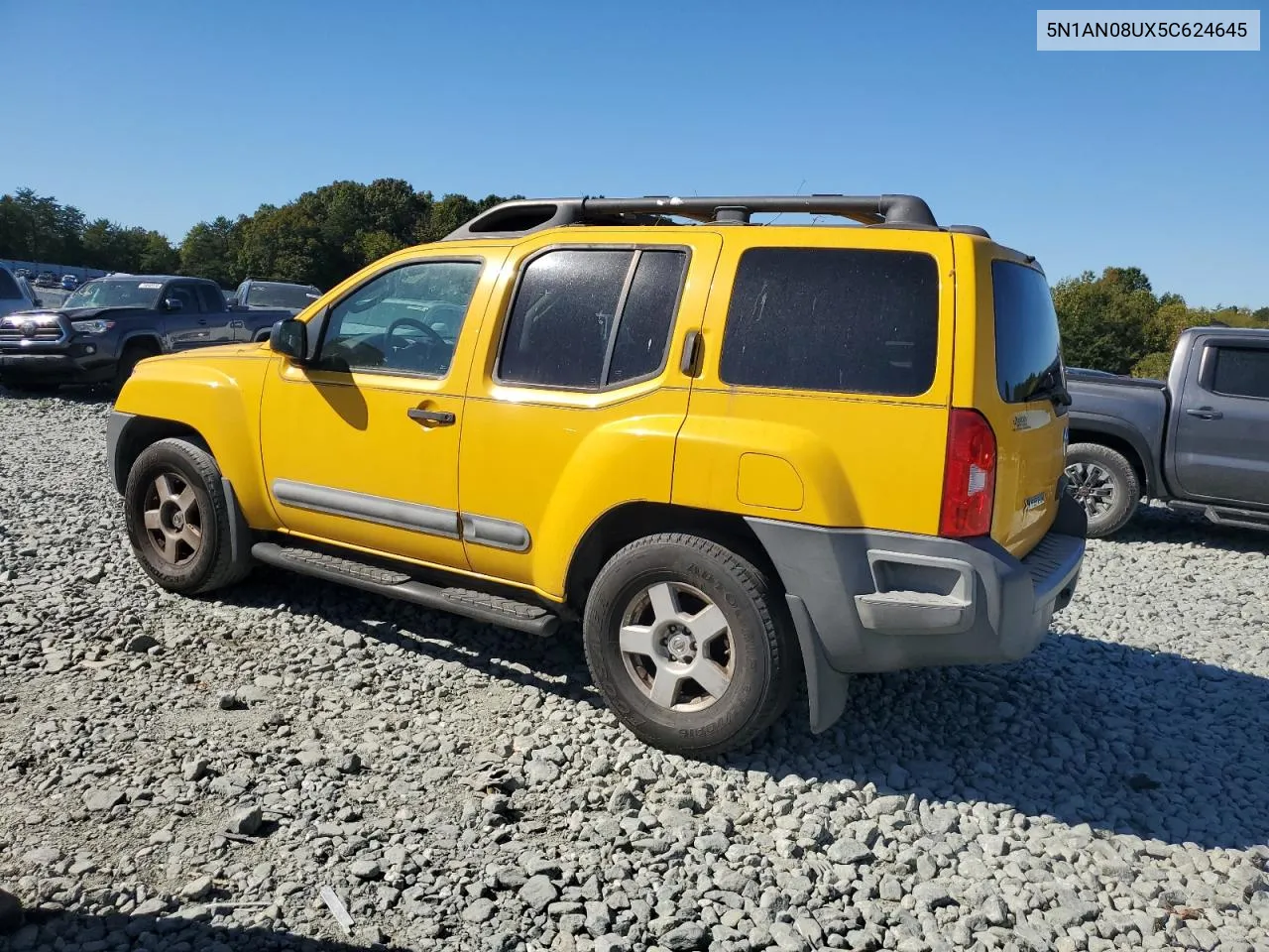 2005 Nissan Xterra Off Road VIN: 5N1AN08UX5C624645 Lot: 75773344