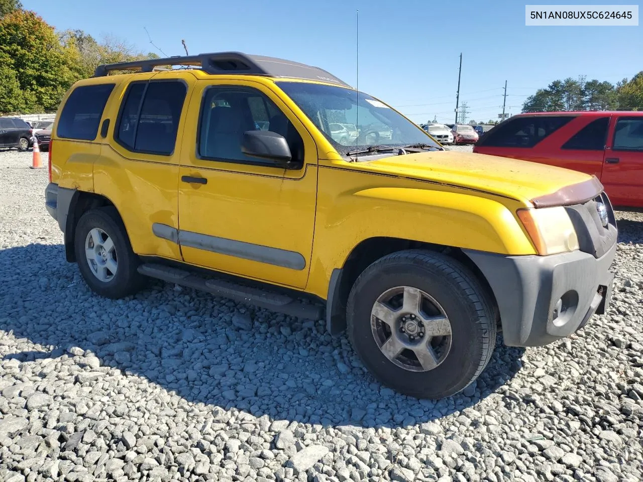 2005 Nissan Xterra Off Road VIN: 5N1AN08UX5C624645 Lot: 75773344