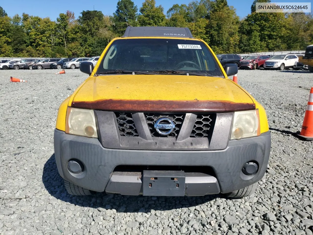 2005 Nissan Xterra Off Road VIN: 5N1AN08UX5C624645 Lot: 75773344