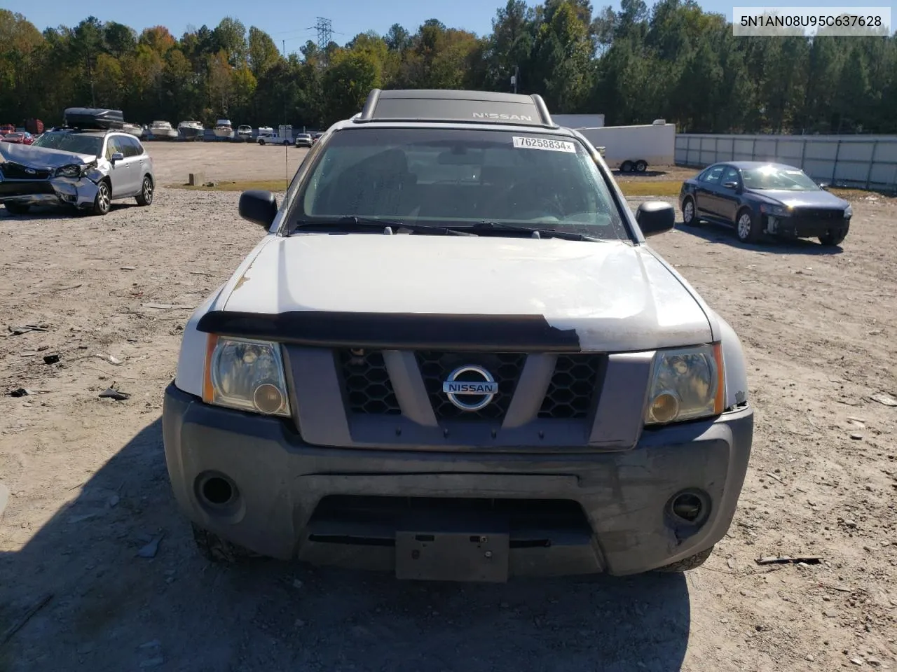 2005 Nissan Xterra Off Road VIN: 5N1AN08U95C637628 Lot: 76258834