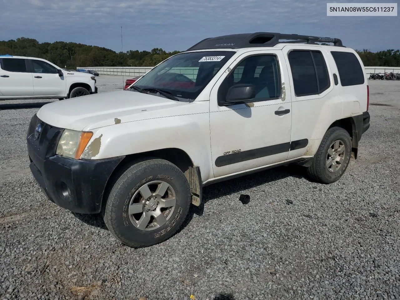 2005 Nissan Xterra Off Road VIN: 5N1AN08W55C611237 Lot: 76383314