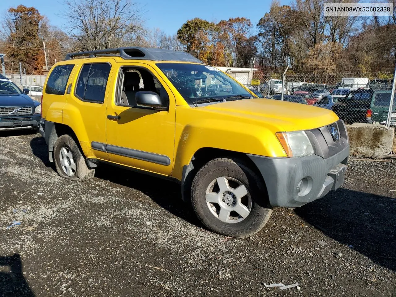 2005 Nissan Xterra Off Road VIN: 5N1AN08WX5C602338 Lot: 78853644