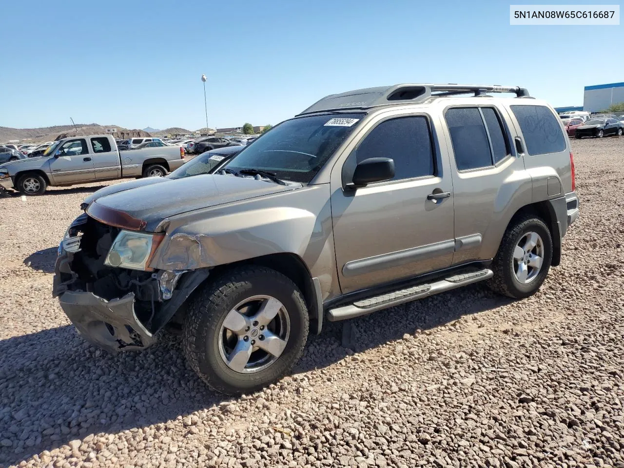 2005 Nissan Xterra Off Road VIN: 5N1AN08W65C616687 Lot: 78855294