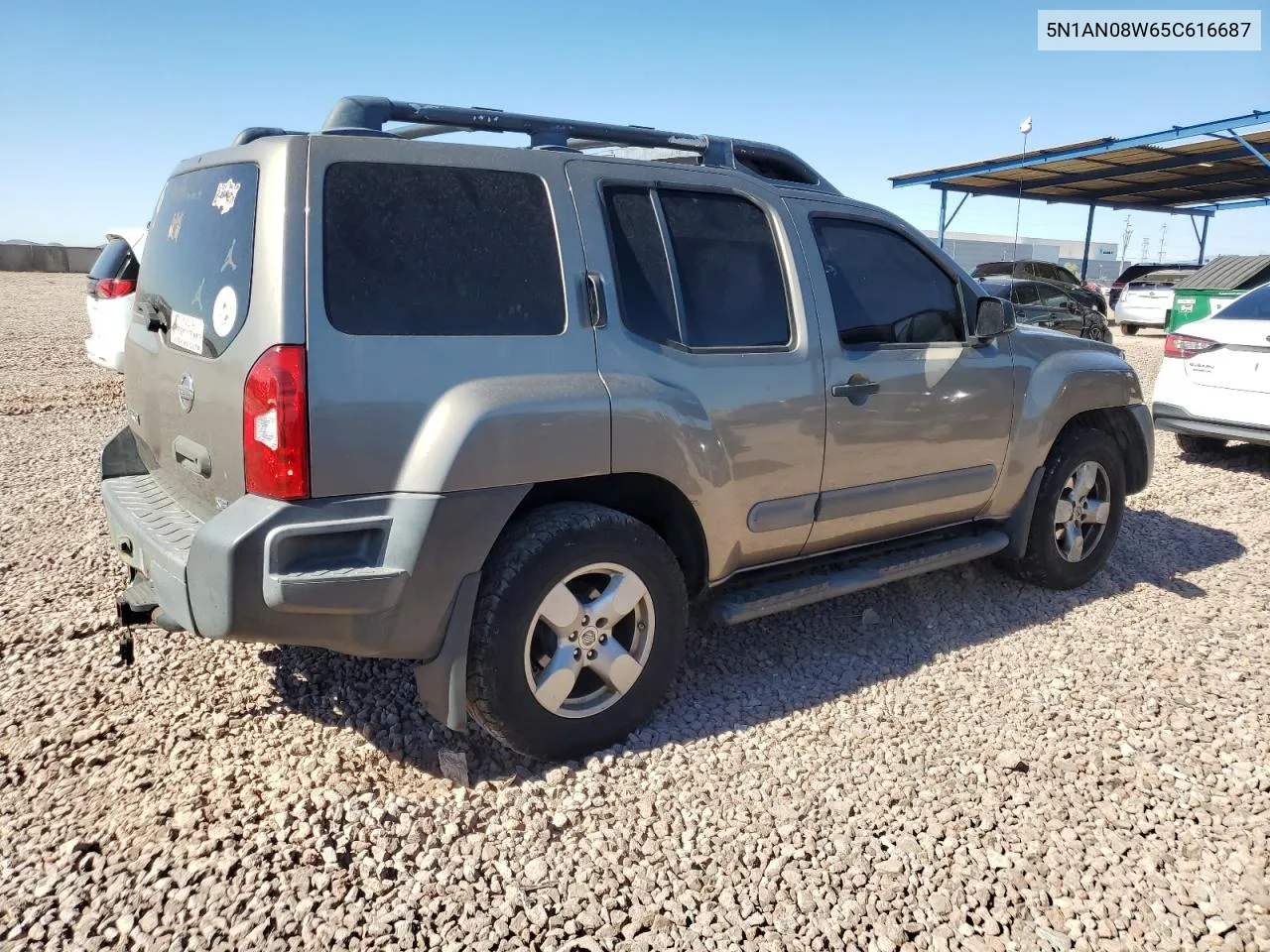 2005 Nissan Xterra Off Road VIN: 5N1AN08W65C616687 Lot: 78855294