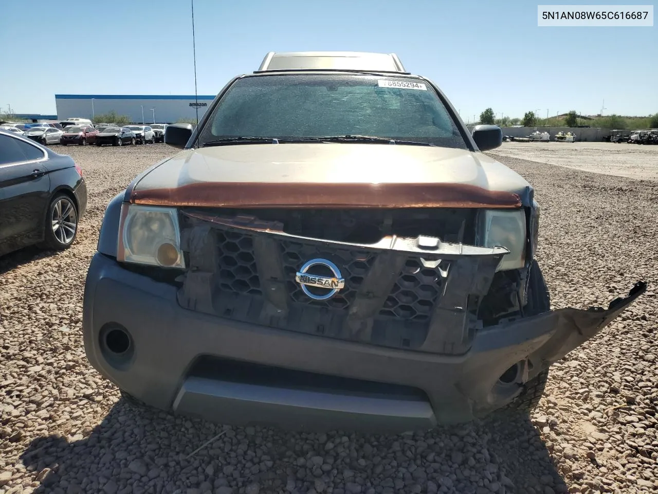 2005 Nissan Xterra Off Road VIN: 5N1AN08W65C616687 Lot: 78855294