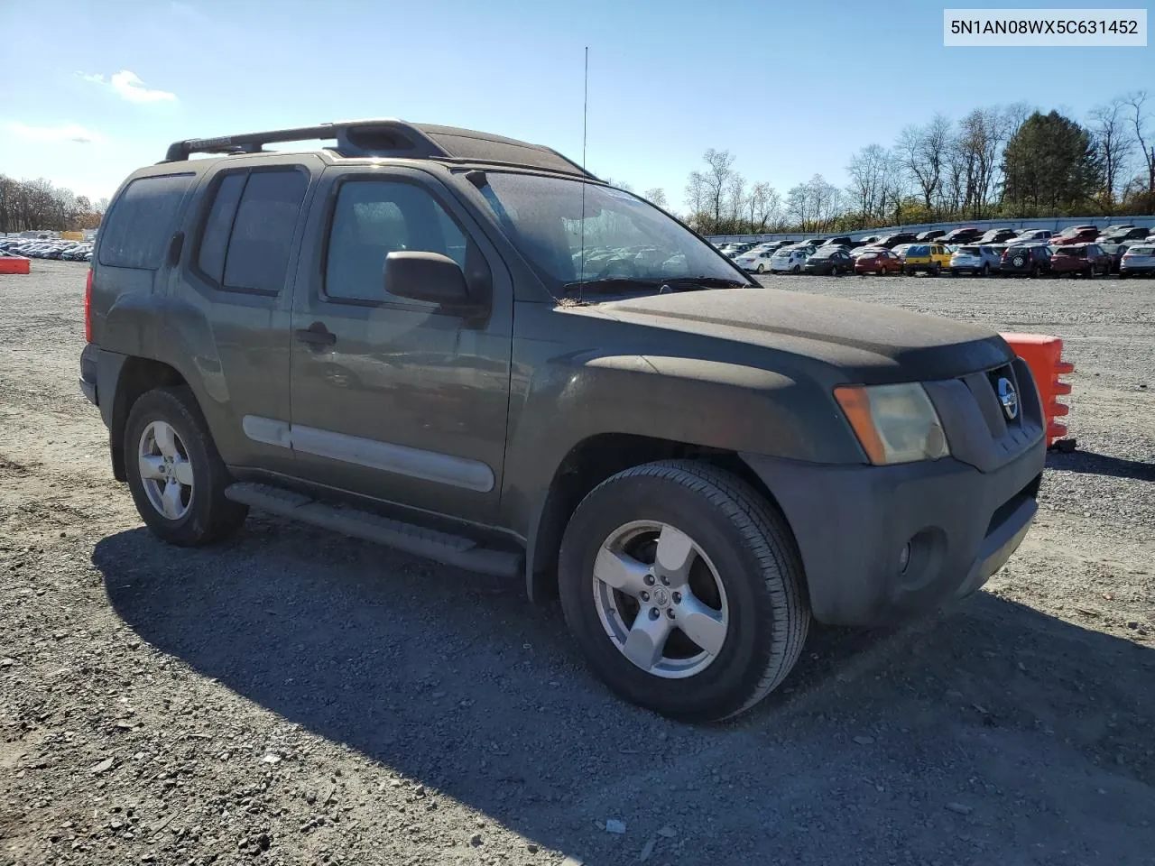 2005 Nissan Xterra Off Road VIN: 5N1AN08WX5C631452 Lot: 79079184