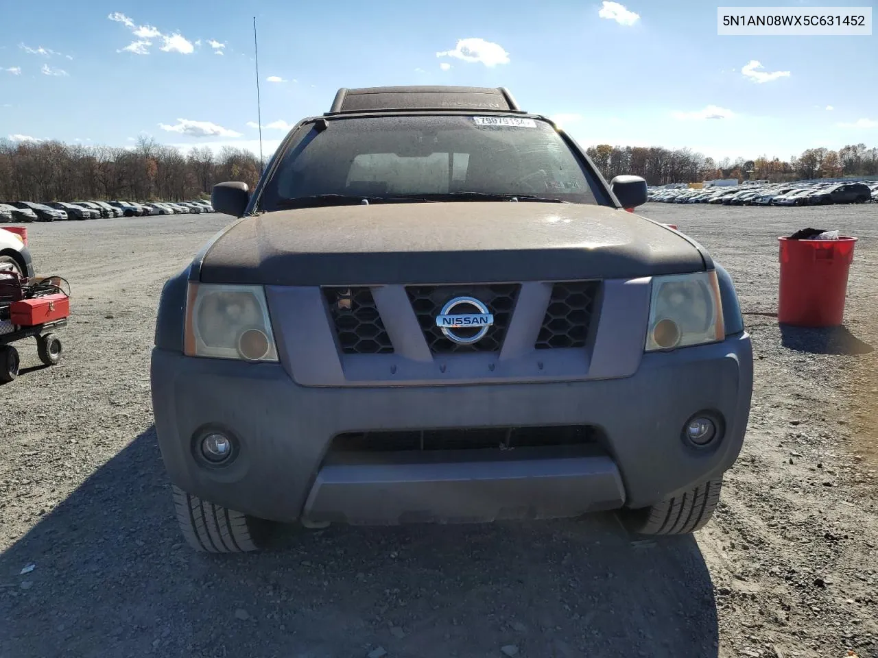 2005 Nissan Xterra Off Road VIN: 5N1AN08WX5C631452 Lot: 79079184