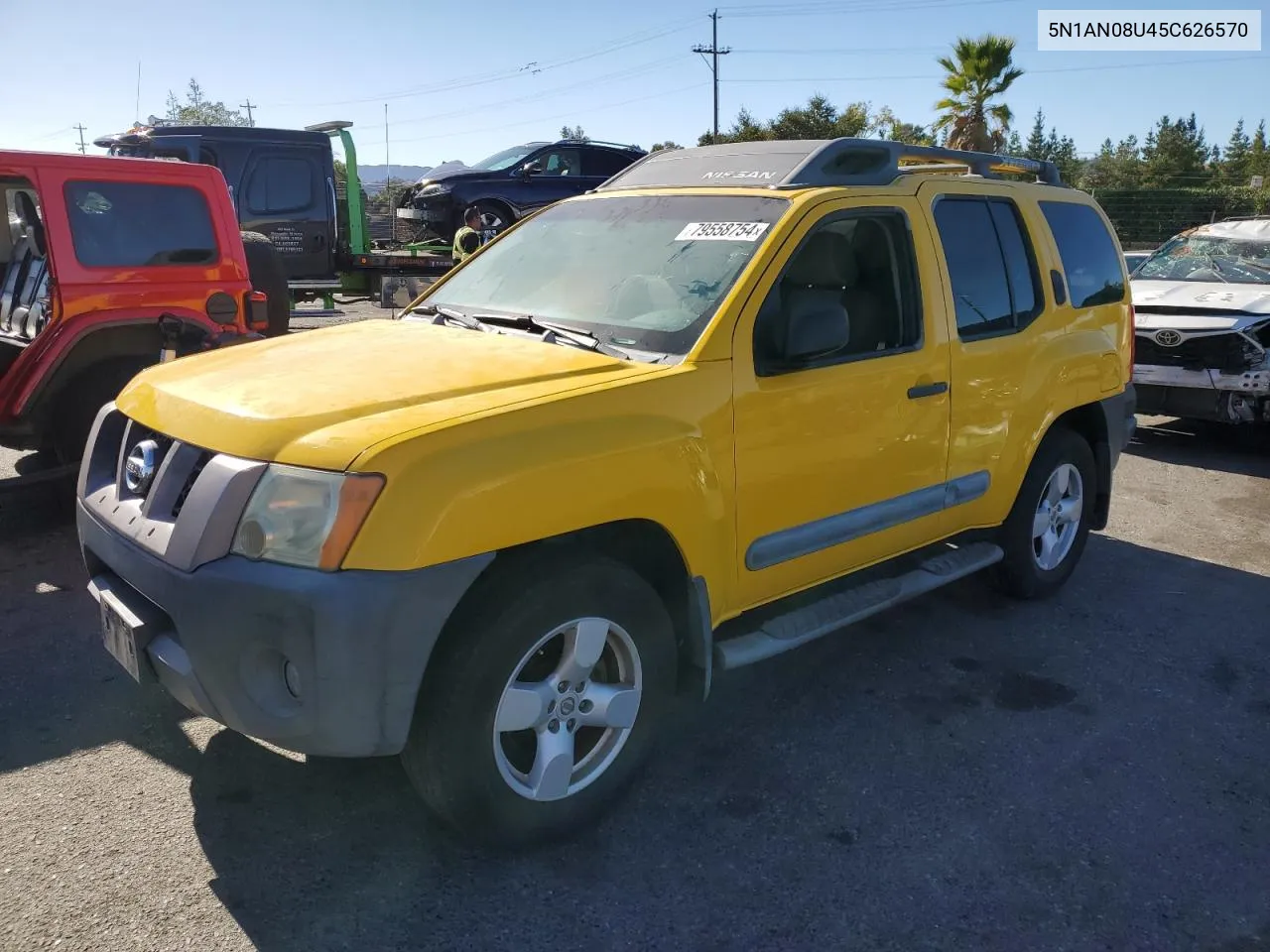 2005 Nissan Xterra Off Road VIN: 5N1AN08U45C626570 Lot: 79558754