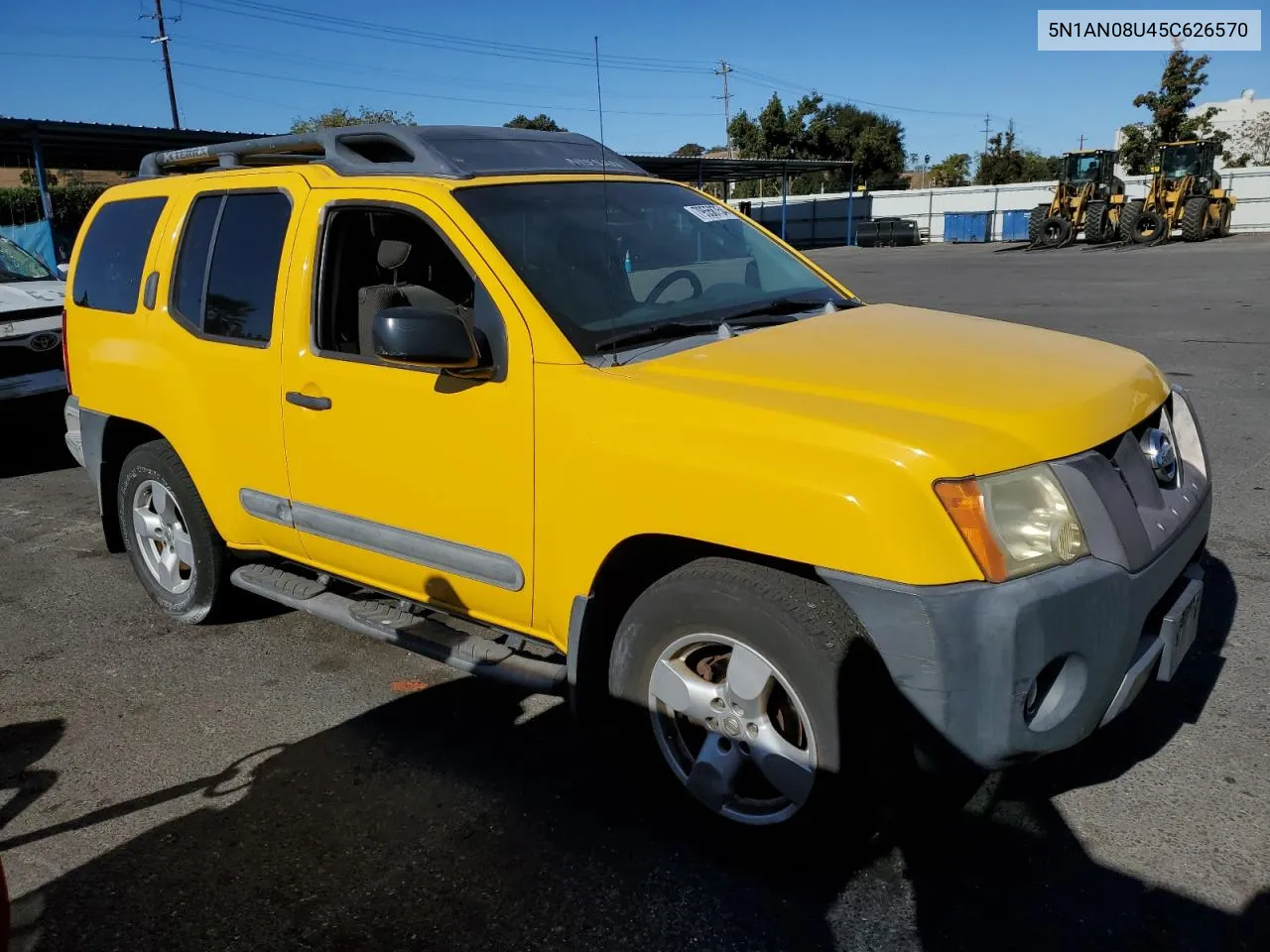 2005 Nissan Xterra Off Road VIN: 5N1AN08U45C626570 Lot: 79558754