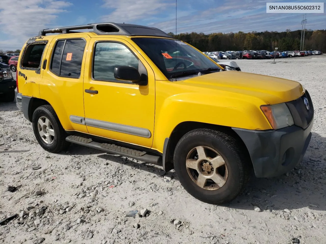 2005 Nissan Xterra Off Road VIN: 5N1AN08U55C602312 Lot: 80331924