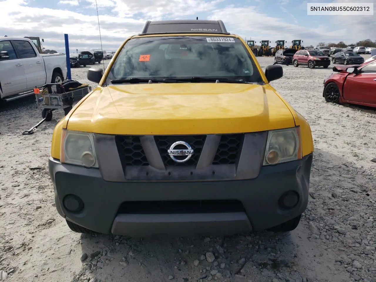 2005 Nissan Xterra Off Road VIN: 5N1AN08U55C602312 Lot: 80331924