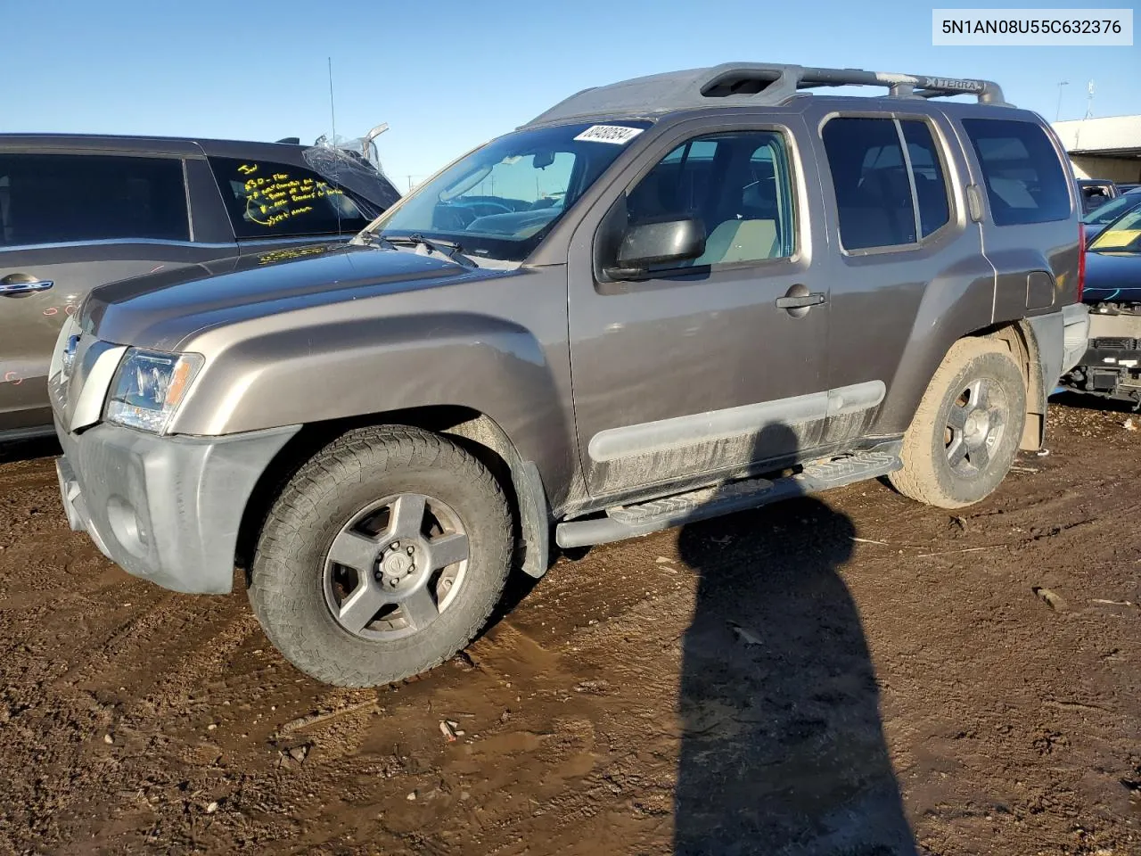 2005 Nissan Xterra Off Road VIN: 5N1AN08U55C632376 Lot: 80480584