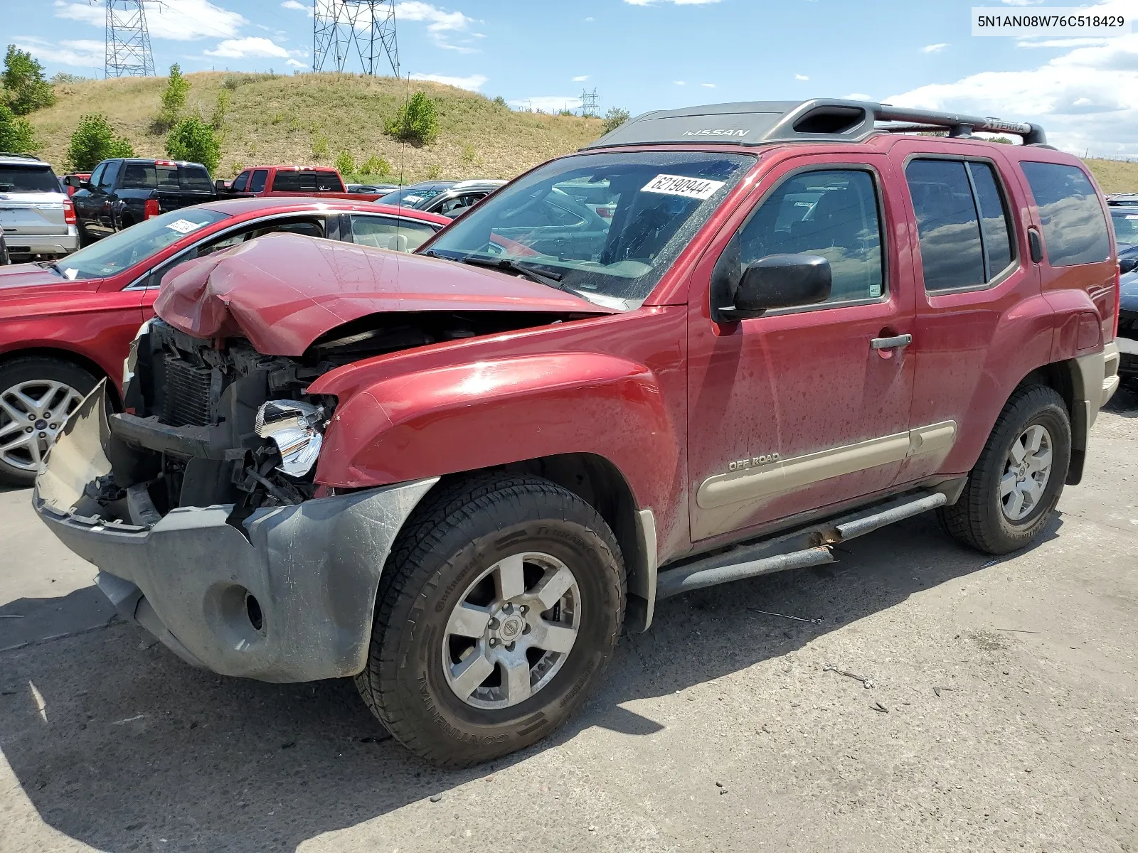 2006 Nissan Xterra Off Road VIN: 5N1AN08W76C518429 Lot: 62190944