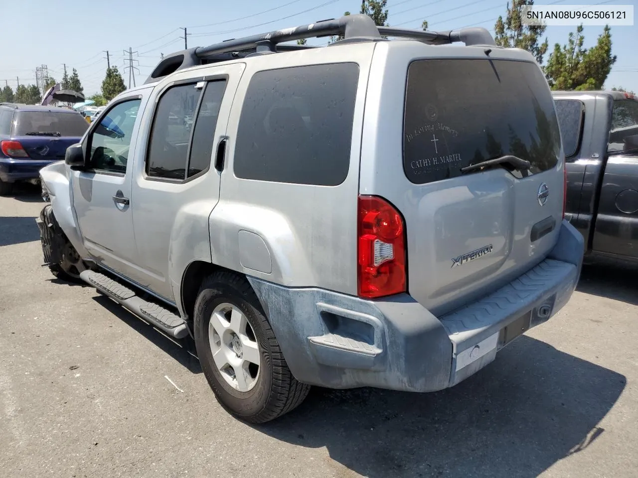 2006 Nissan Xterra Off Road VIN: 5N1AN08U96C506121 Lot: 63554624