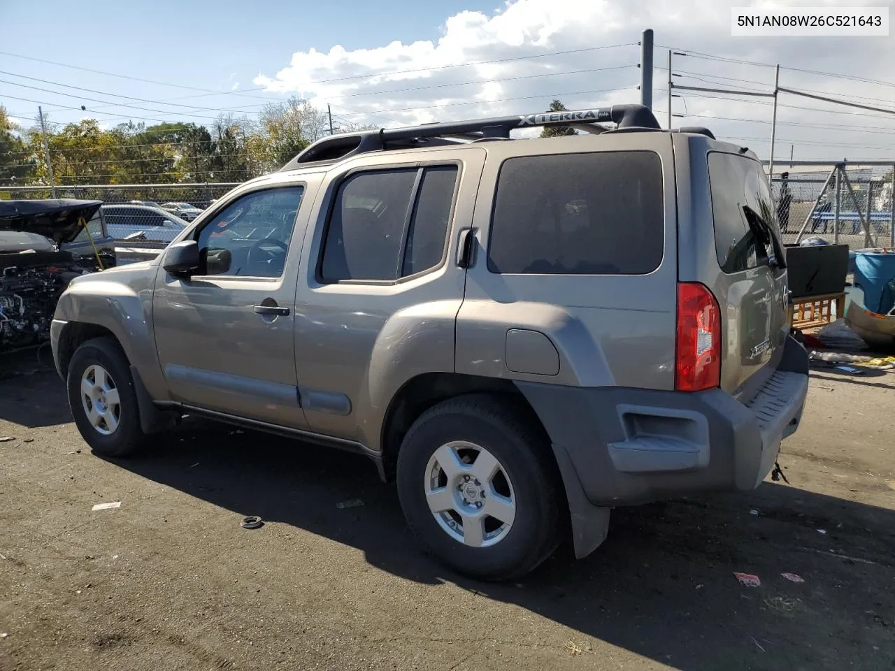 2006 Nissan Xterra Off Road VIN: 5N1AN08W26C521643 Lot: 75475744