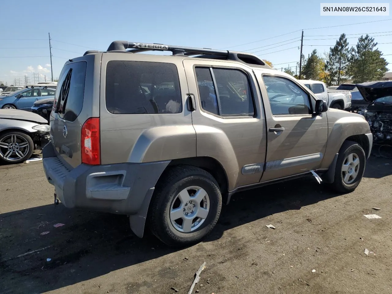 2006 Nissan Xterra Off Road VIN: 5N1AN08W26C521643 Lot: 75475744