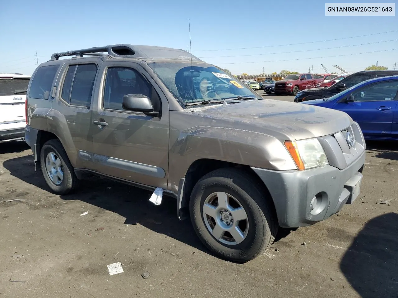 2006 Nissan Xterra Off Road VIN: 5N1AN08W26C521643 Lot: 75475744