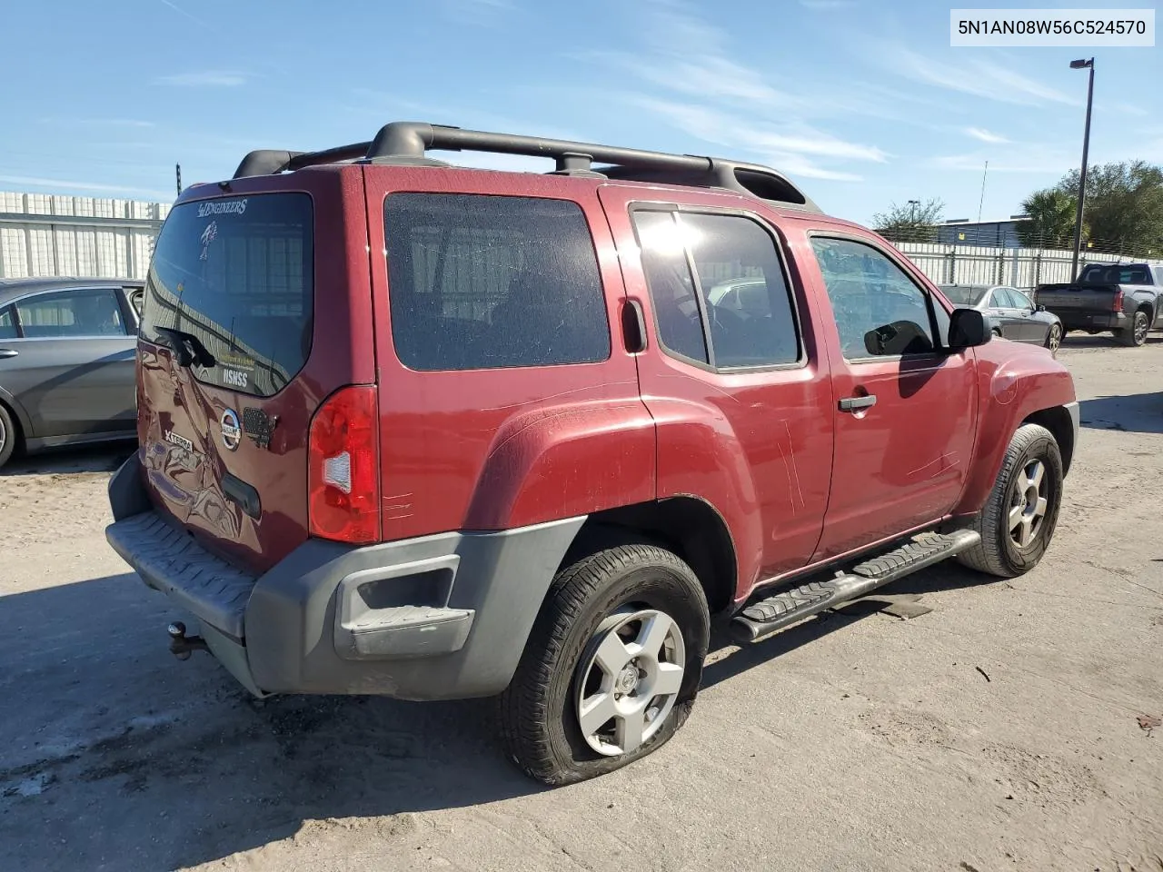 2006 Nissan Xterra Off Road VIN: 5N1AN08W56C524570 Lot: 77851474