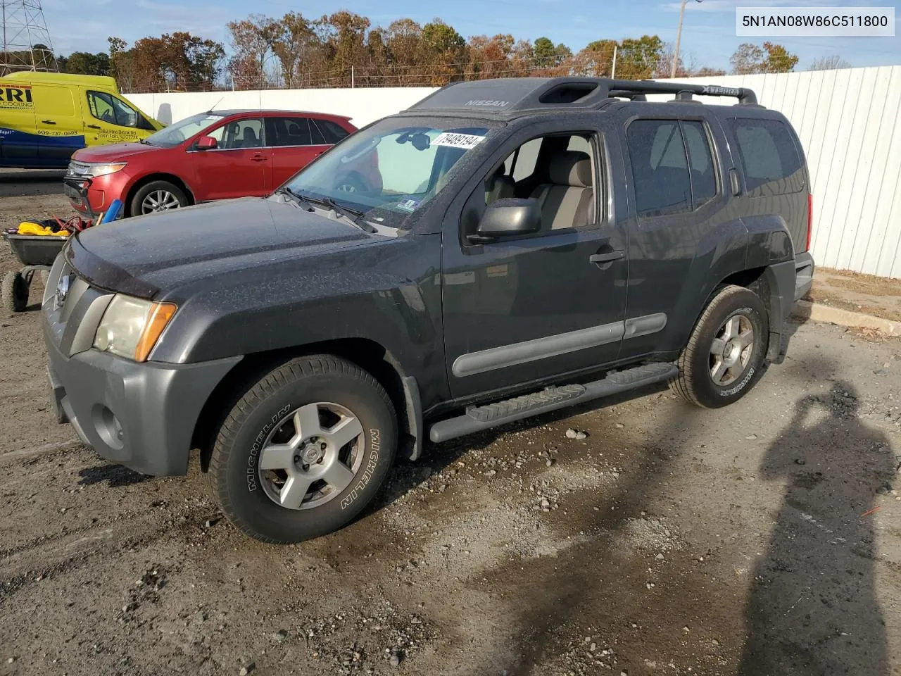 2006 Nissan Xterra Off Road VIN: 5N1AN08W86C511800 Lot: 79489194