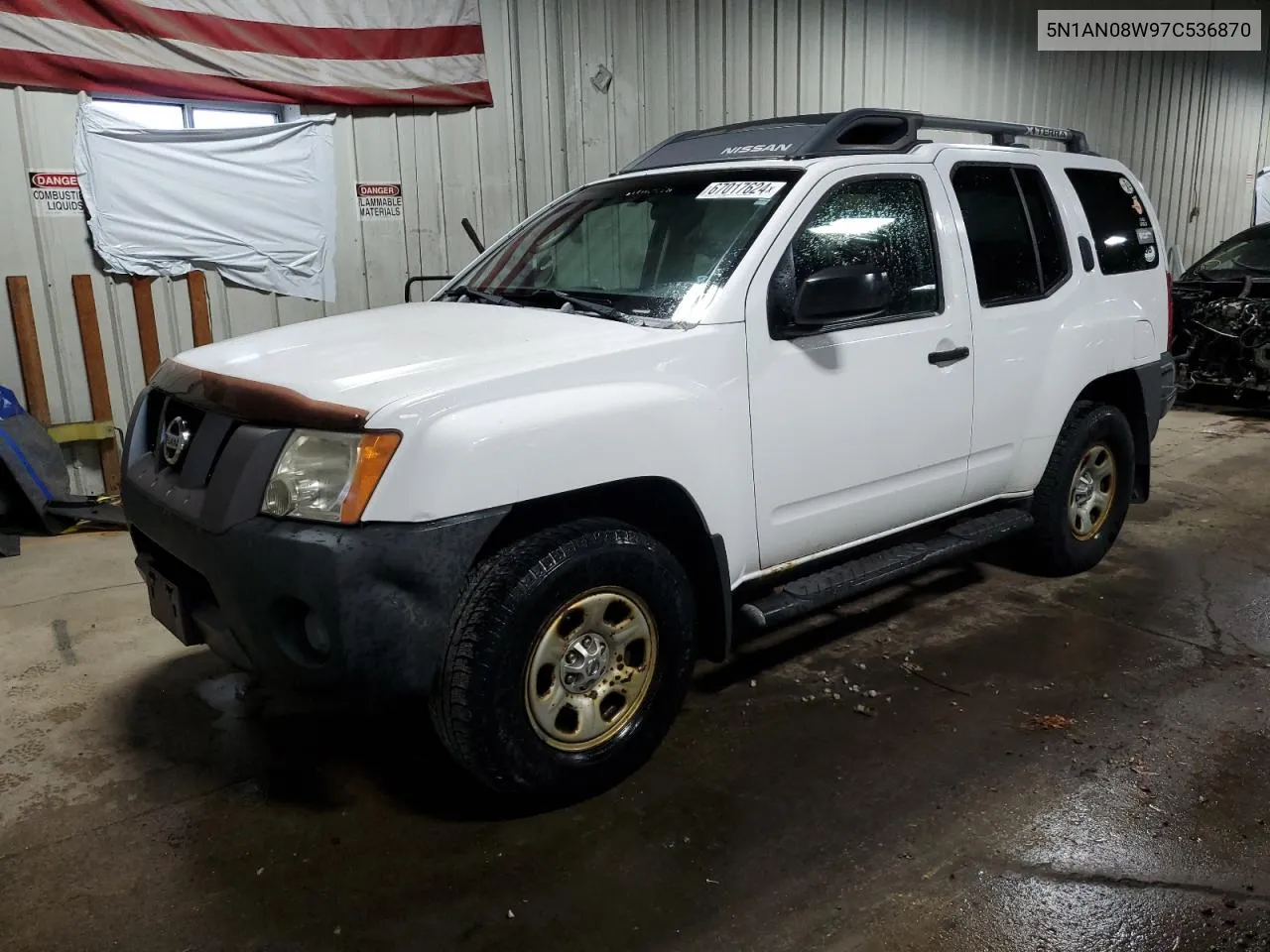 2007 Nissan Xterra Off Road VIN: 5N1AN08W97C536870 Lot: 67017624