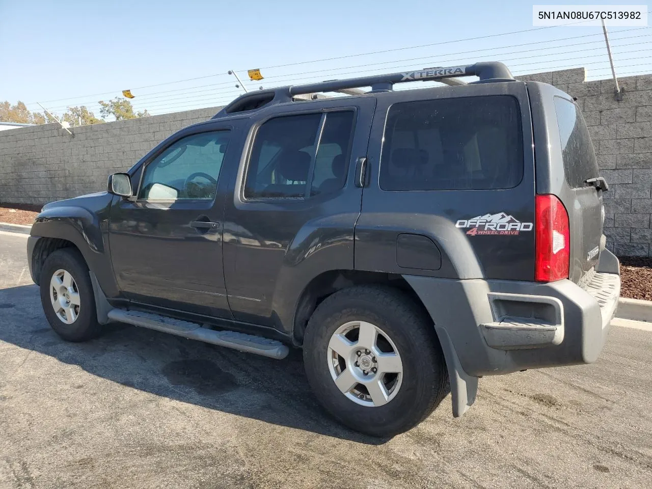 2007 Nissan Xterra Off Road VIN: 5N1AN08U67C513982 Lot: 70198564