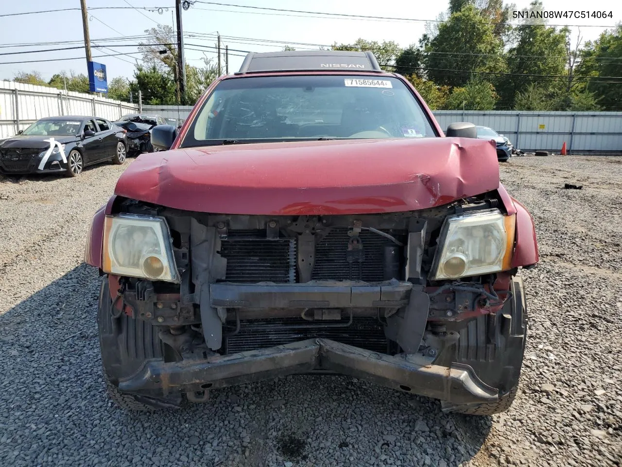 2007 Nissan Xterra Off Road VIN: 5N1AN08W47C514064 Lot: 71585644